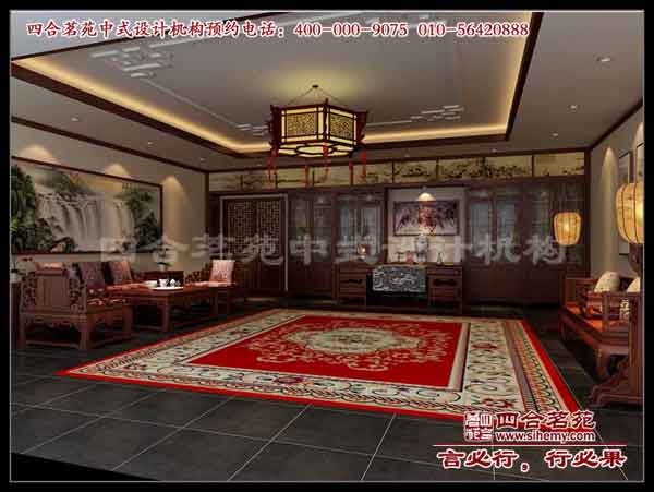 中式会所效果图 